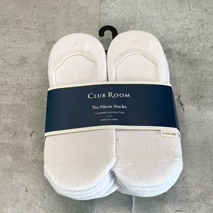 Club Room Men's White Solid 12-Pack No Show Socks SZ 10-13